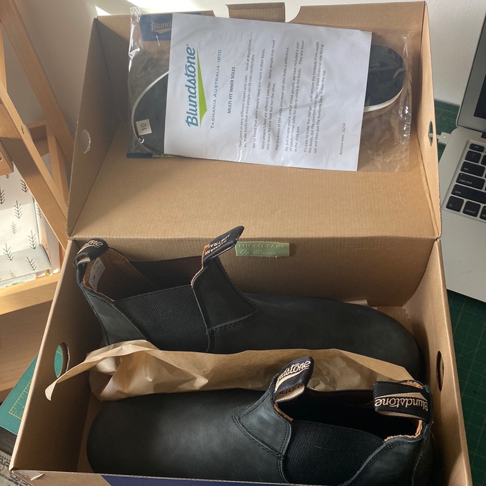 Size 10 Men’s Blundstone Boots- BRAND NEW in the box.